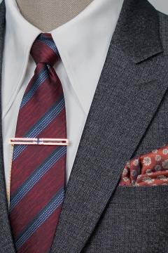 Bộ Suit Xám Đen Hoạ Tiết Kẻ Mờ Classic Fit TGS392